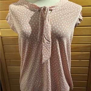 Brand new With Tags by Faith and Joy Pink and White Patterned Blouse